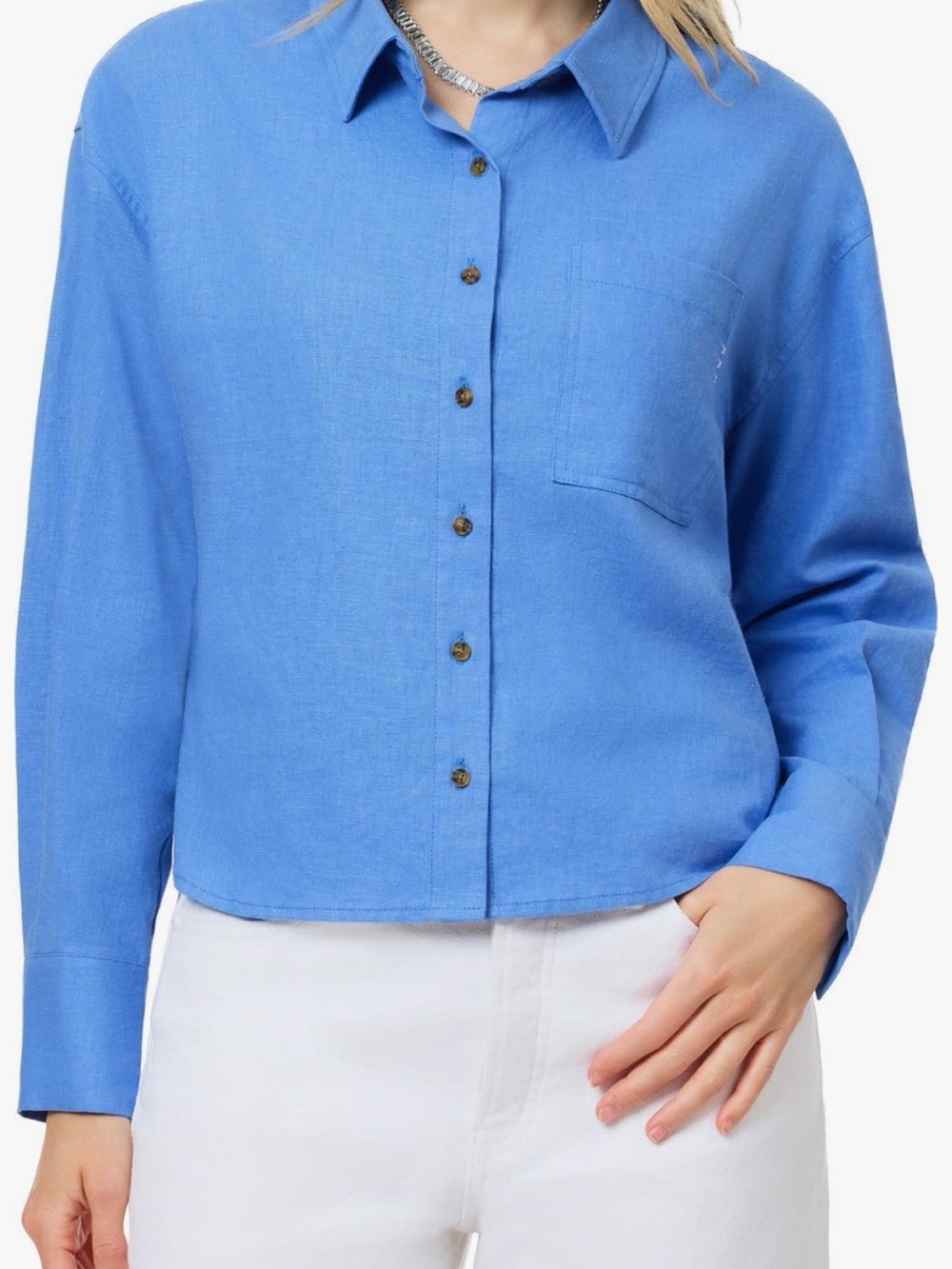 NWT Scotch & Soda Sky Blue Linen Button Shirt